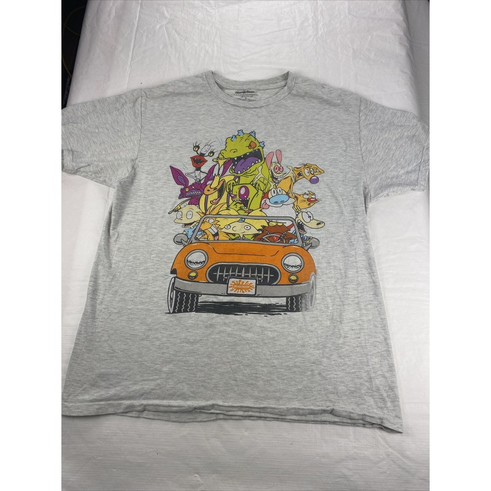 Nickelodeon Graphic Cartoon Characters Tshirt Size Large Rugrats 90's VTG clean